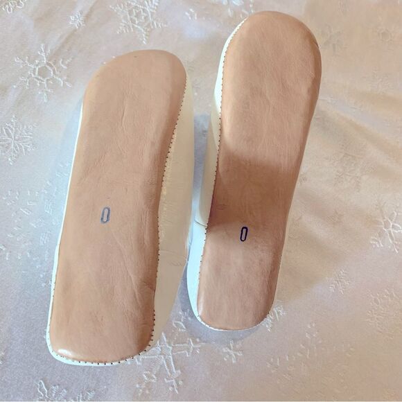 NWOT Fatima Morocco Babouche Slippers Leather Sequined Happy Face Sz 8 Gorgeous - Picture 4 of 5